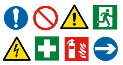 printed safty signs