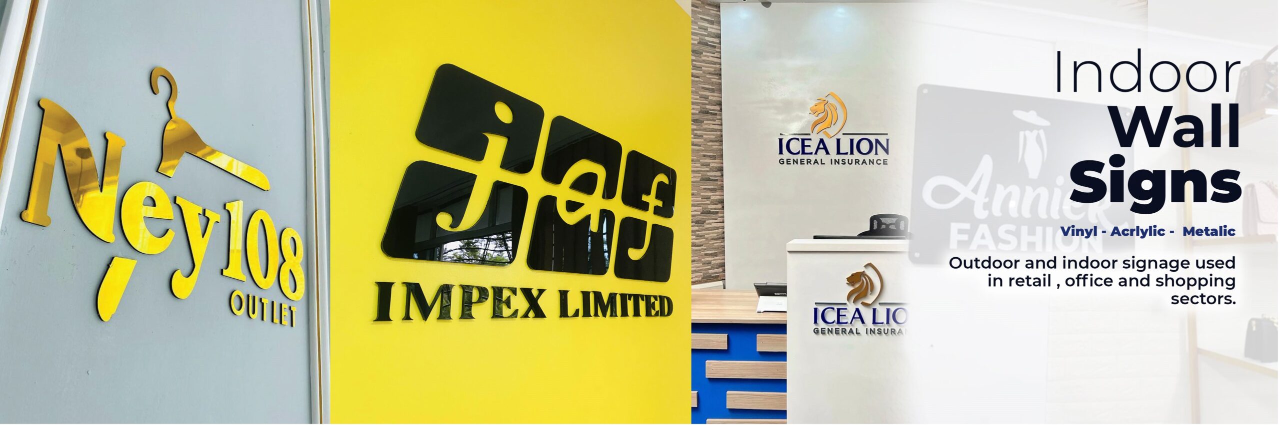 2d signs wall logo