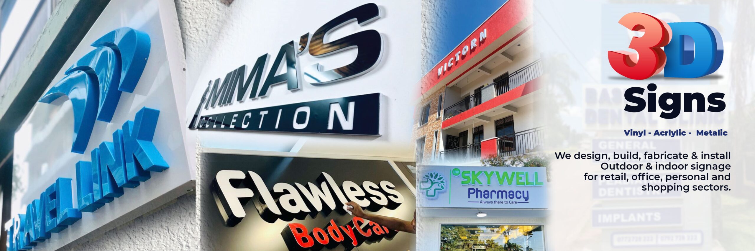 3d signs road signs lighting signs